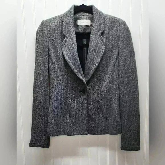 Calvin Klein Jackets & Blazers - Calvin Klein Herringbone Knit Blazer